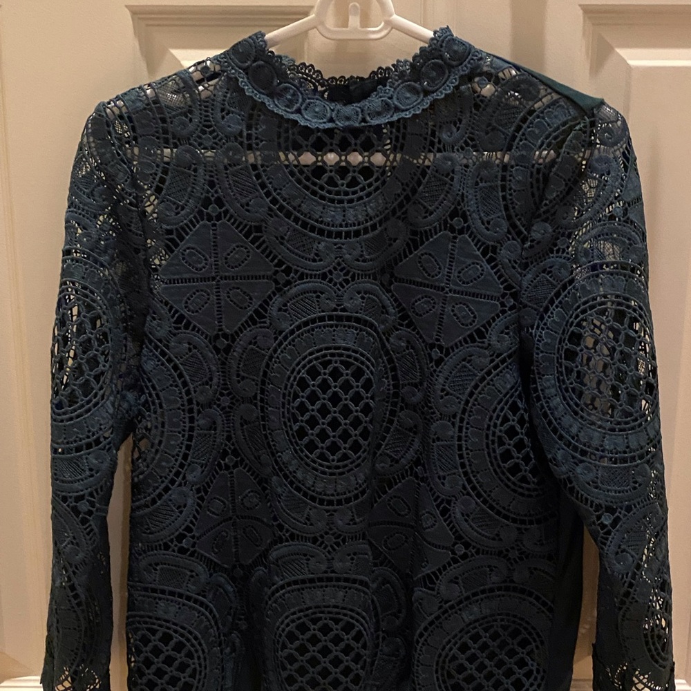 Anthropologie James Coviello Lace Medallion Blouse
